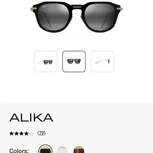 Maui Jim Alika Black and Gold Sunglasses